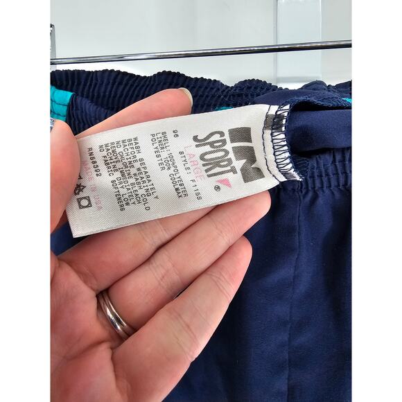 Vintage 1990s IN Sport Womens Sz L Loose Fit Athletic Running Shorts Blue - Picture 3 of 4